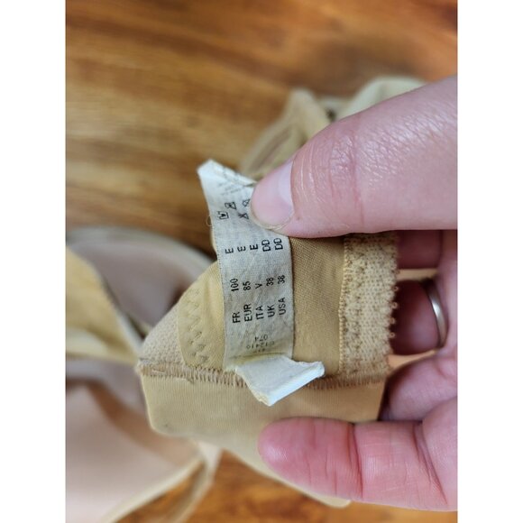 Chantelle C12410 Basic Invisible Memory Foam Bra Lined UW Womens 38Dd Beige - Picture 5 of 5